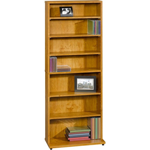 Multimedia Storage Tower W/7 Shelves& 5 Adjustable Shelf Bookcases CD