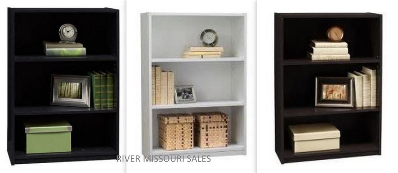 Ameriwood 3-Shelf Bookcases,Multiple Finishes With 2 Adjustable Shelves-Wood-NEW