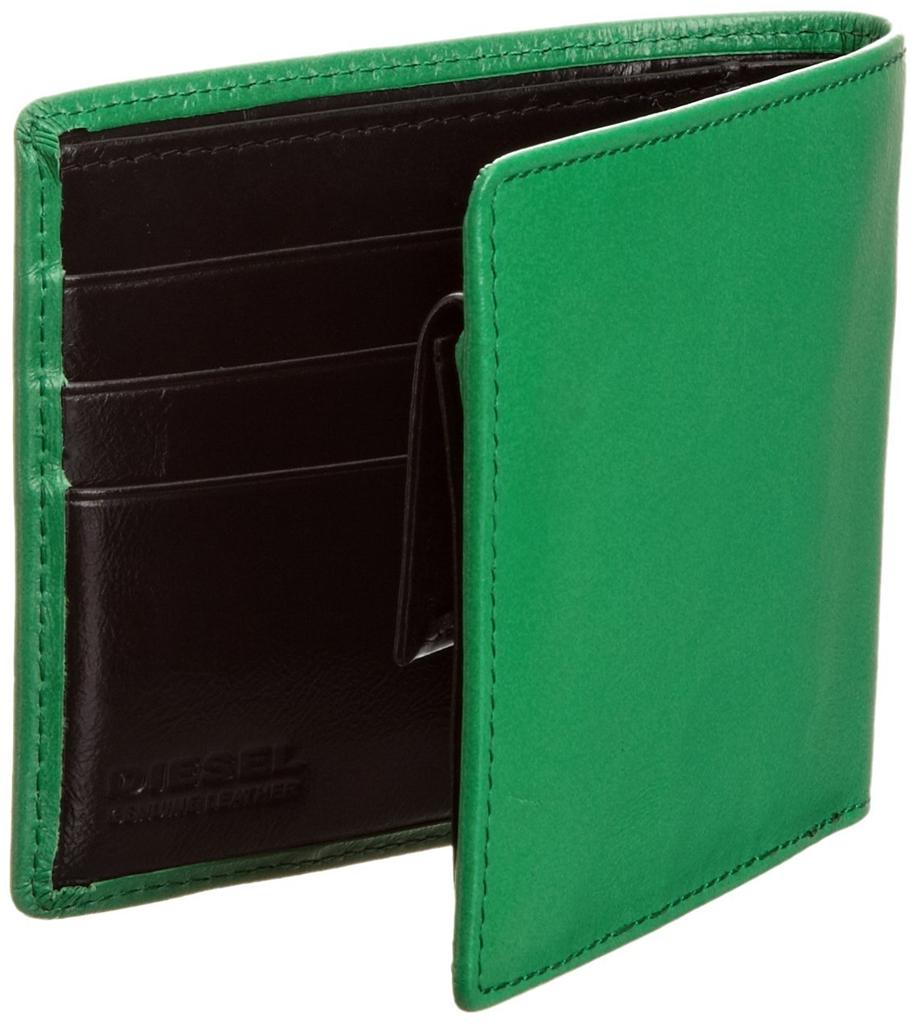 Green Leather Mens Wallet IUCN Water