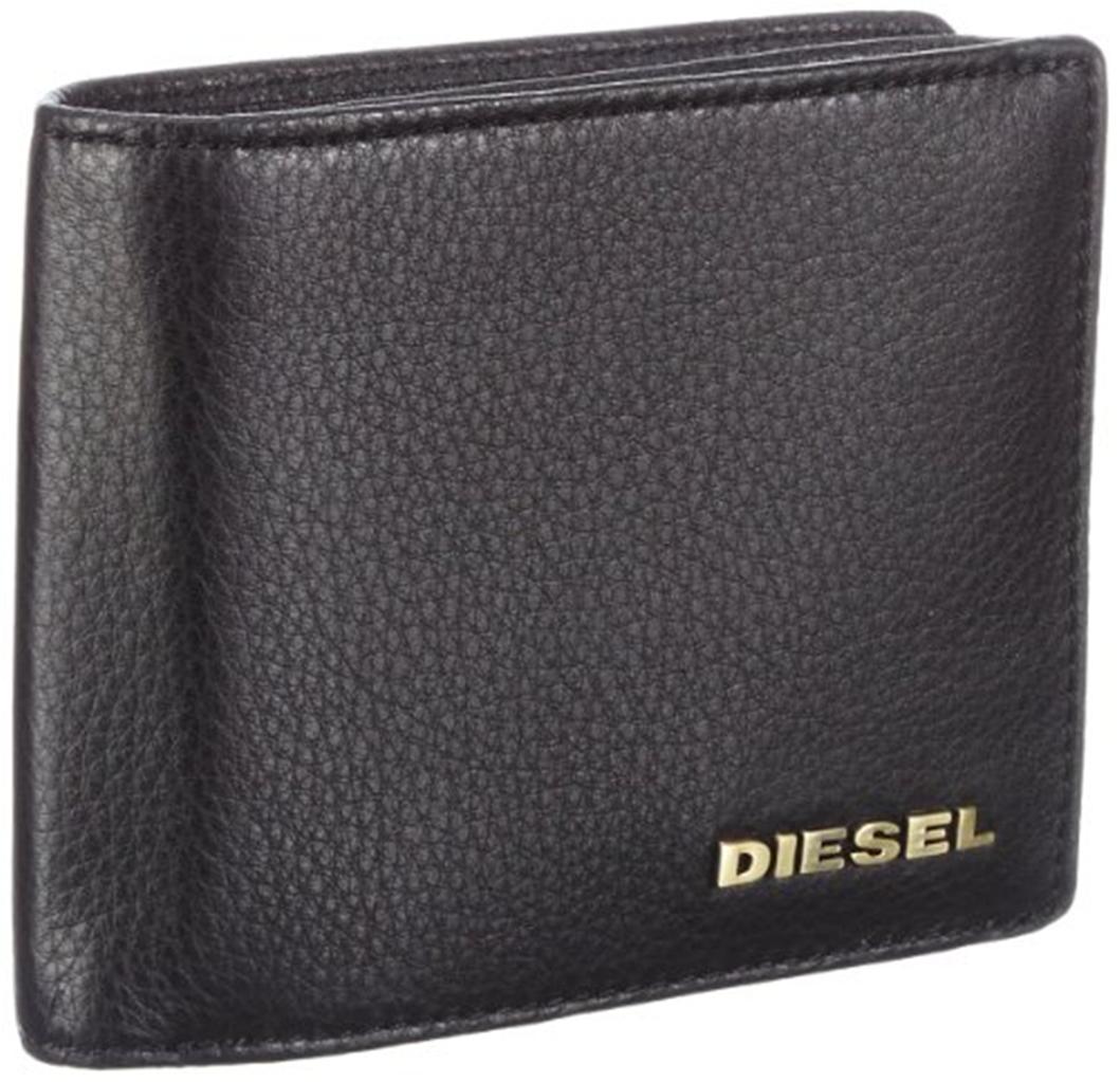 Diesel Jasper Mens TRIFOLD Wallet Black coin pocket X01258T8013 New