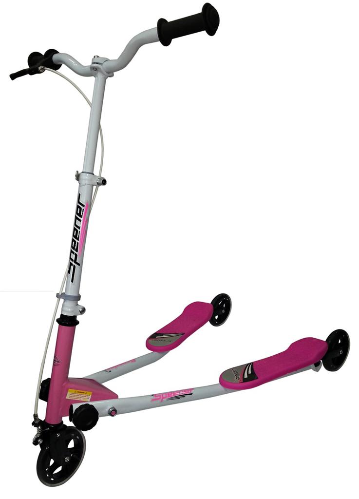 Speeder 3 wheel scooter Stunt Skate rider BLACK or PINK 2 sizes kids