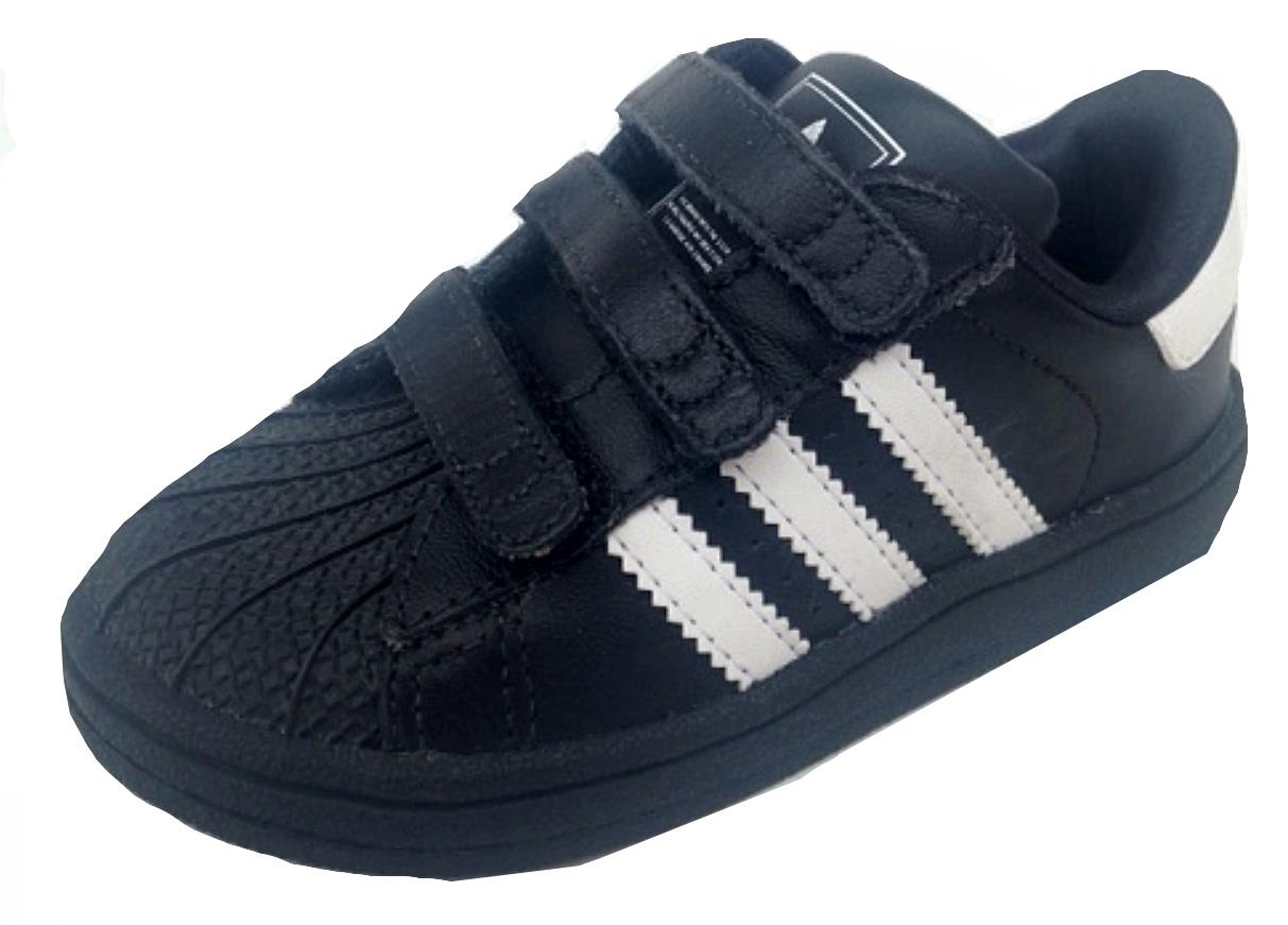 Adidas Infants Superstar 2 Comfort G04534 Velcro Black/white Leather UK