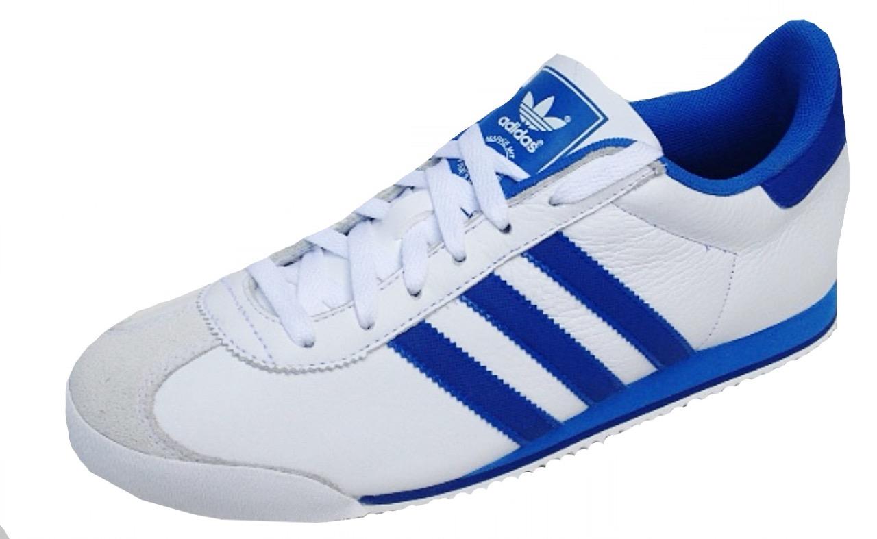 Adidas Mens KICK Trainer G44117 White/Blue UK 10.5,11,11.5 LEATHER DEADSTOCK | eBay
