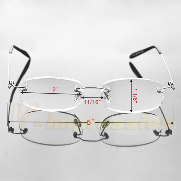 Flexible Lightweight Frameless Rimless Reading Glasses ...