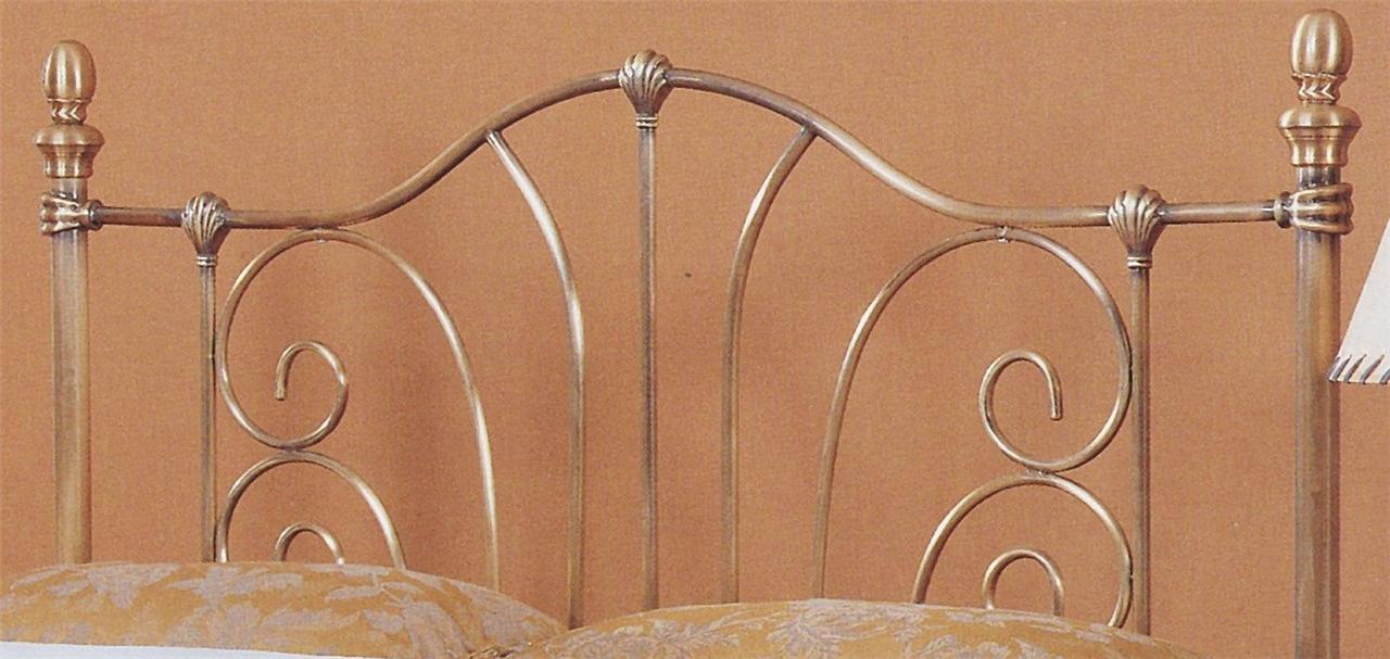 Antique Brass Effect Gold Metal Bed Frame 4ft6 DoubleSwirl DetailVintage Style eBay