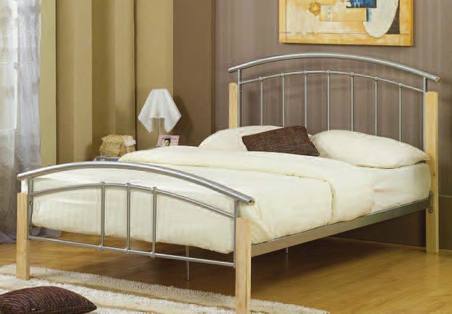 Cologne 3ft Single/4ft Small Double/4ft6 Double Modern Metal & Wood Bed