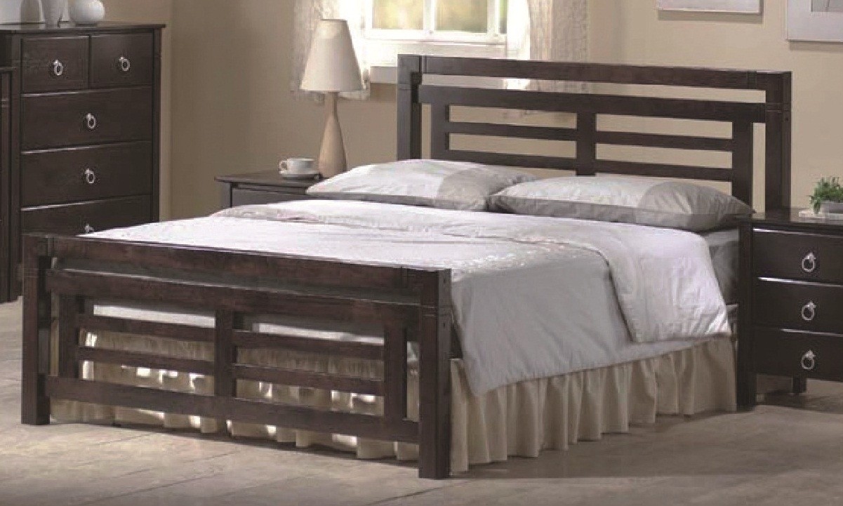 Colorado Dark Wood Bed Frame 4ft6 Double or 5ft Kingsize eBay