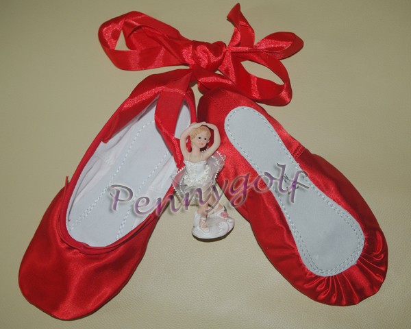 satin ballet shoes with ribbons