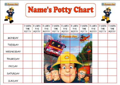 Fireman Sam Personalised Reward Chart With Free Stickers And Pen Toys Games Pre School Games