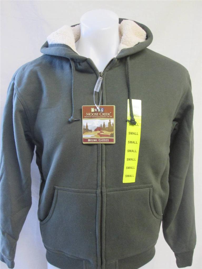 Moose Creek Zip Hoodie Sherpa Fleecelined Sweatshirt Men's Jacket
