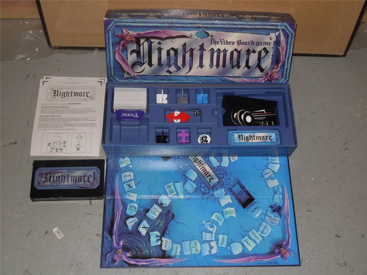 Vintage Nightmare The Video Board Game VHS Horror RPG 100 Complete