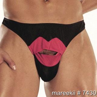 New Sexy Novelty Lips Mens Underwear G-String Thong Mens Lingerie One Size - Afbeelding 1 van 1
