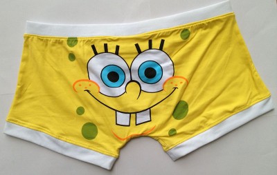 Mens Designer Spongebob Cartoon Underwear Cotton Boxer ...