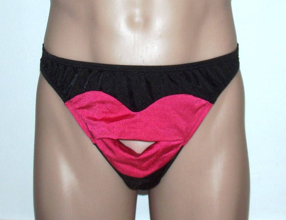 New Sexy Novelty Lips Mens G String Thong Lingerie Underwear One Size