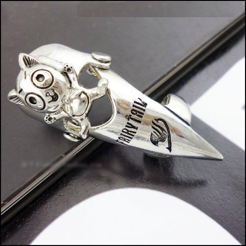 Fairy Tail silver Finger Ring anime happy rings men women vintage