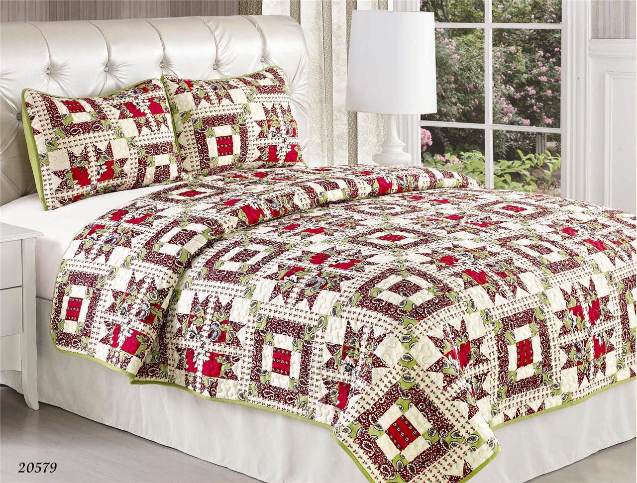Promotion Sale New 3PC Red Cherry Comforter Bedspread Quilt QUEEN SET Bedding | eBay