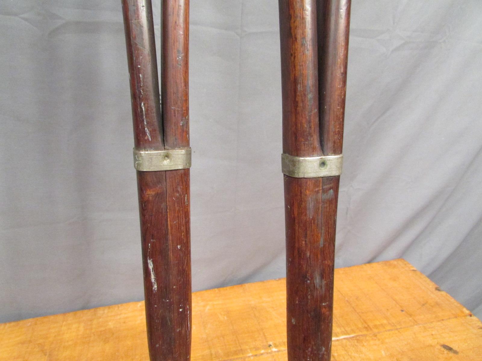 Vintage Antique Wooden Crutches Turn Of The Century Medical Primitives ...