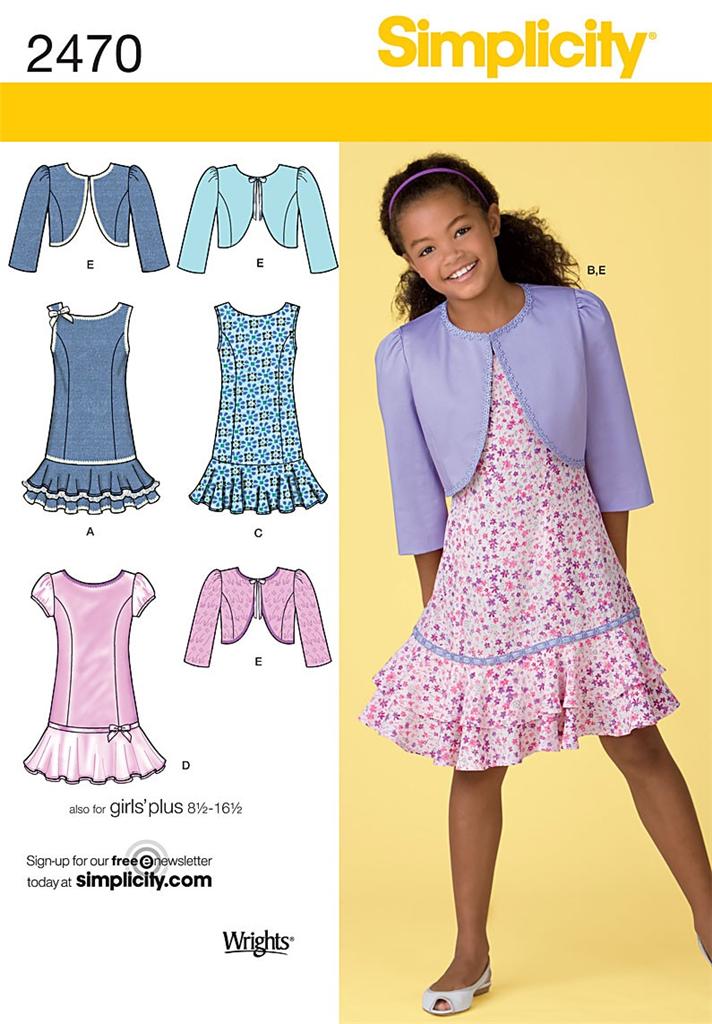 dress free patterns size plus Girls Plus 2470 Jacket Dress Pattern Sewing Simplicity Bolero inc Size dress free patterns size plus Girls Plus 2470 Jacket Dress Pattern Sewing Simplicity Bolero inc Size