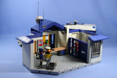 playmobil police station with jail