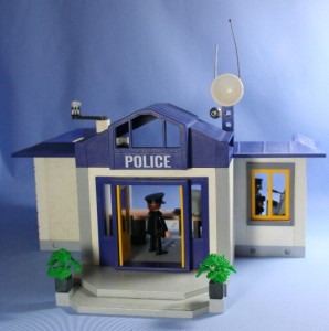 playmobil police station with jail