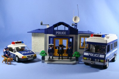 playmobil police station with jail