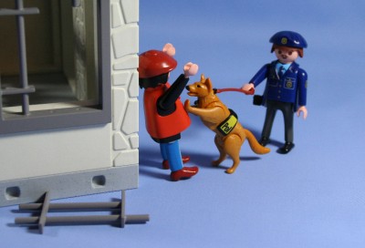 playmobil police station with jail