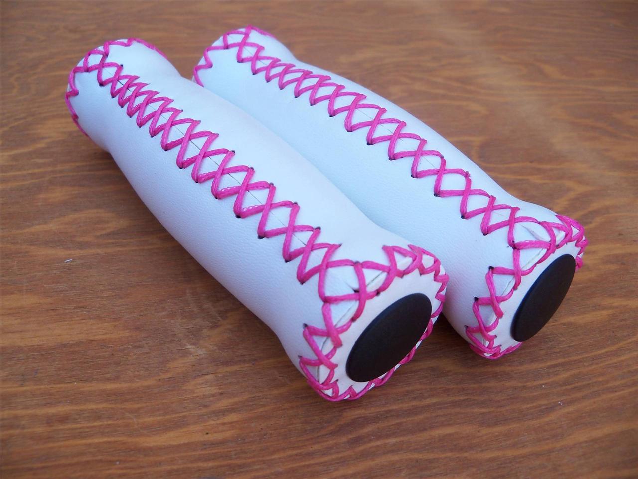 *Beach Cruiser Bike Leather Grips Bicycle HandleBar *2 Custom Colors