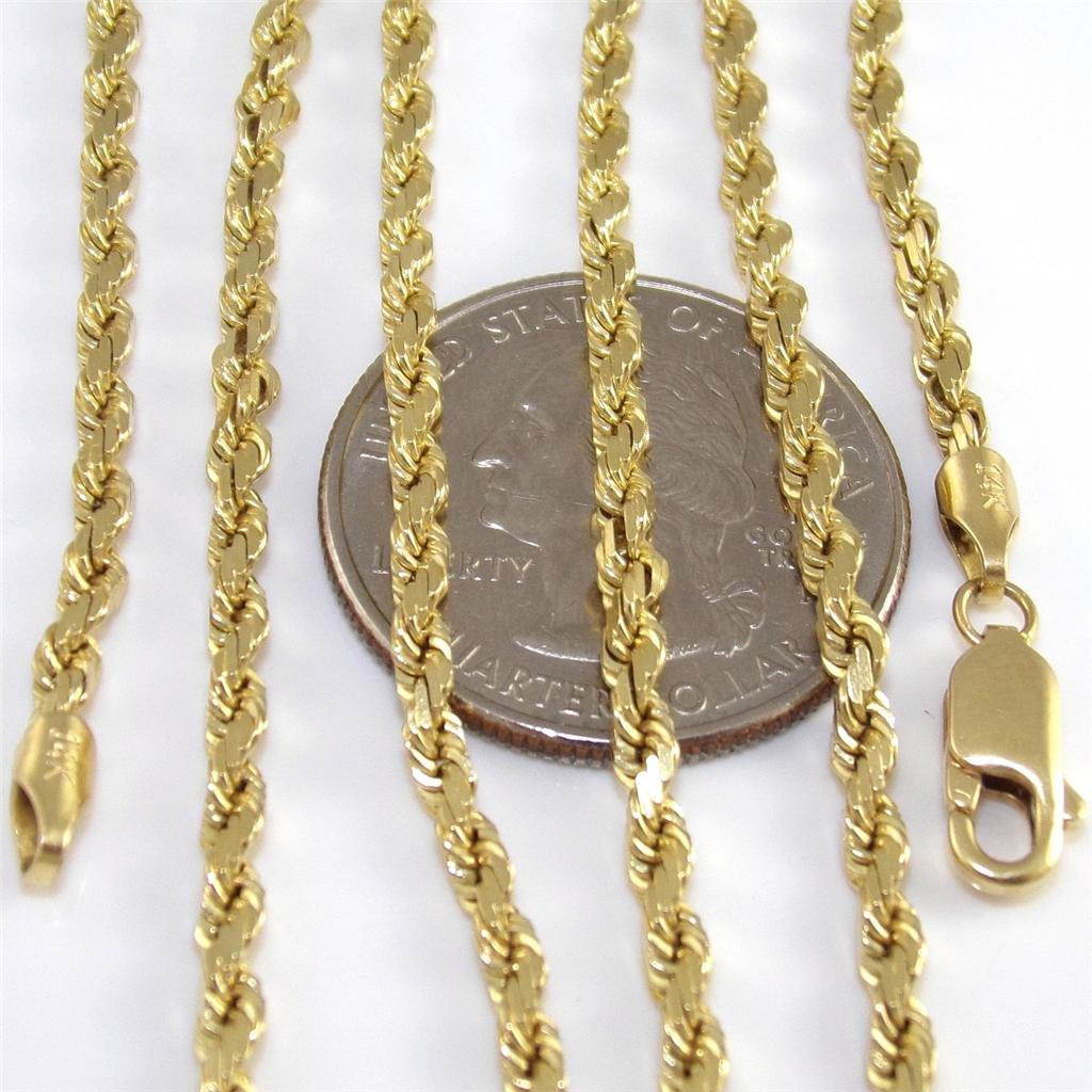 Real gold rope chain 14k Clearance