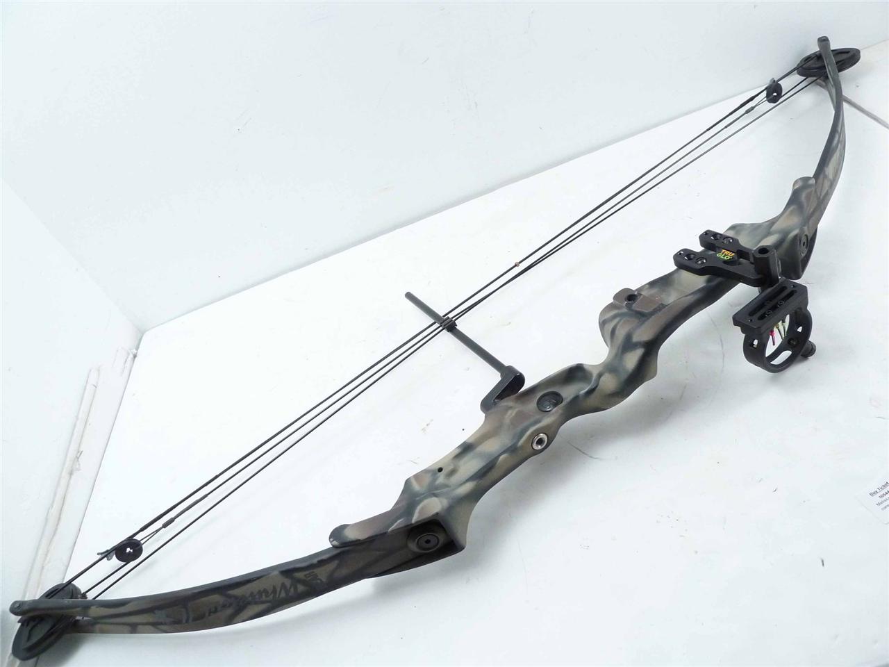 BEAR WHITETAIL II 2 COMPOUND BOW w/ TRU GLO SIGHT ARCHERY 28" DRAW 60