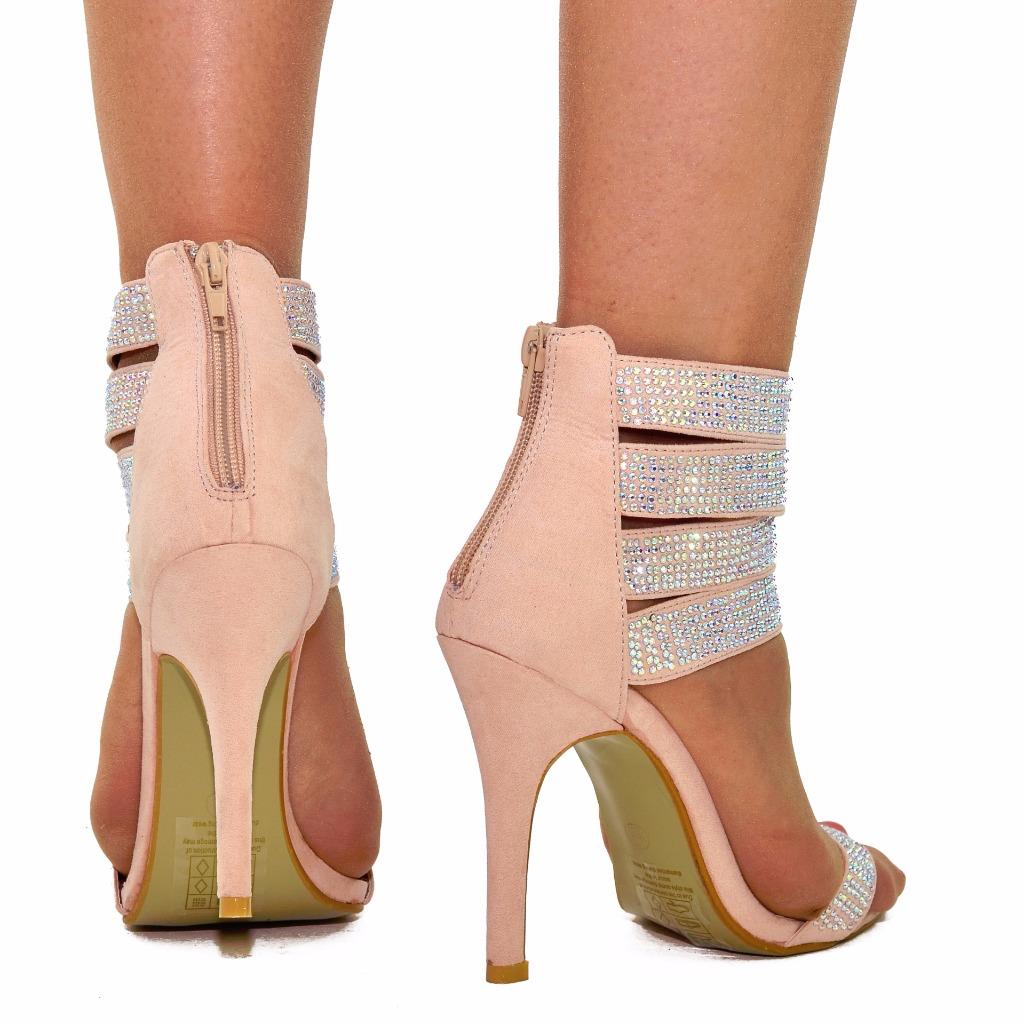 nude wide width heels