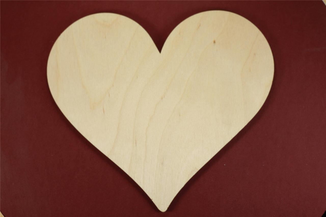 Classic Heart Shape Unfinished Wood Laser Cut Shapes Crafts Variety of