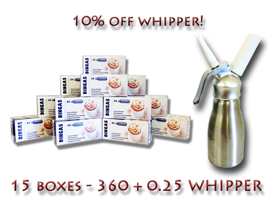 Nitrous Oxide N2O Chargers Canisters Whip Cream Dispensers Kit 8g Gas