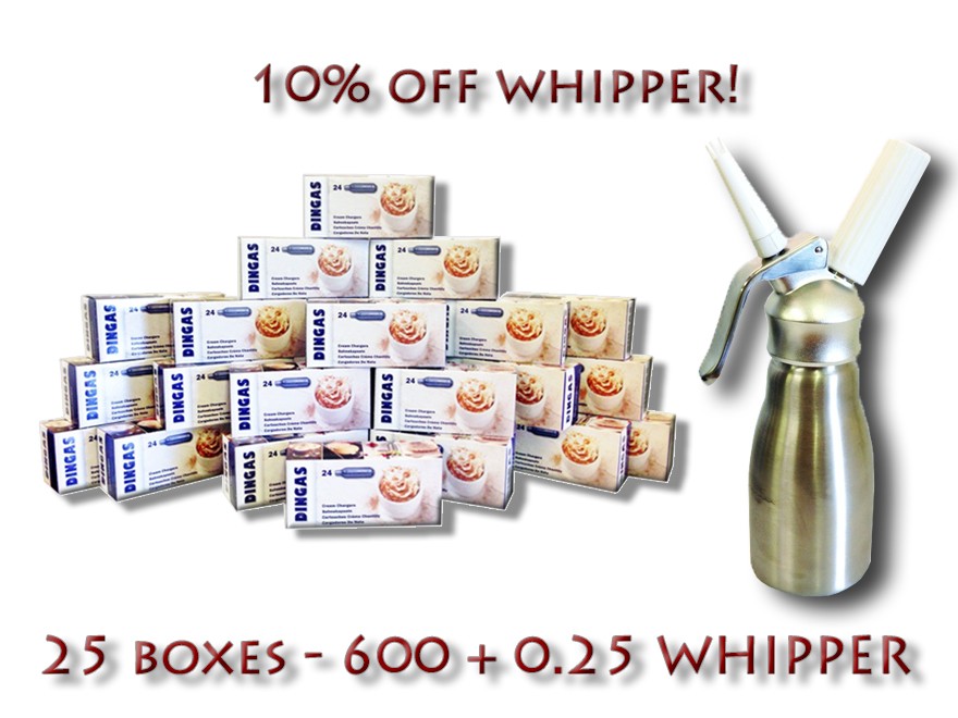 Nitrous Oxide N2O Chargers Canisters Whip Cream Dispensers Kit 8g Gas