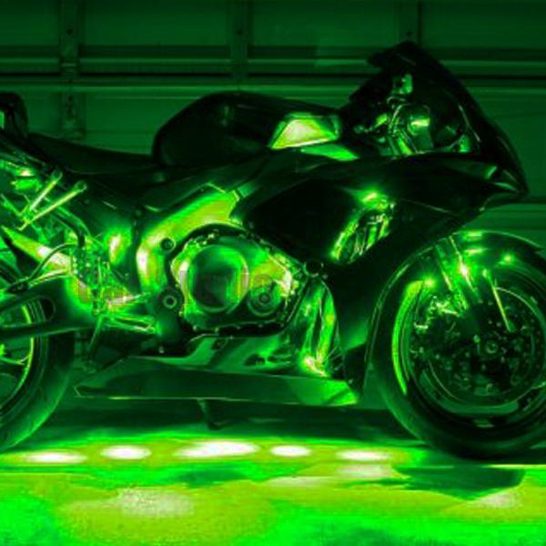 4pcs Expandable 7Color RGB LED Motorcycle Ground Effect Light Kit