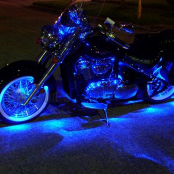 4pcs Expandable 7Color RGB LED Motorcycle Ground Effect Light Kit