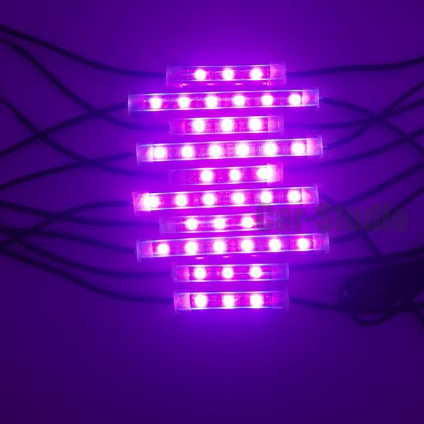 10x Expandable 7Color RGB LED Motorcycle Ground Effect Light Kit Remote