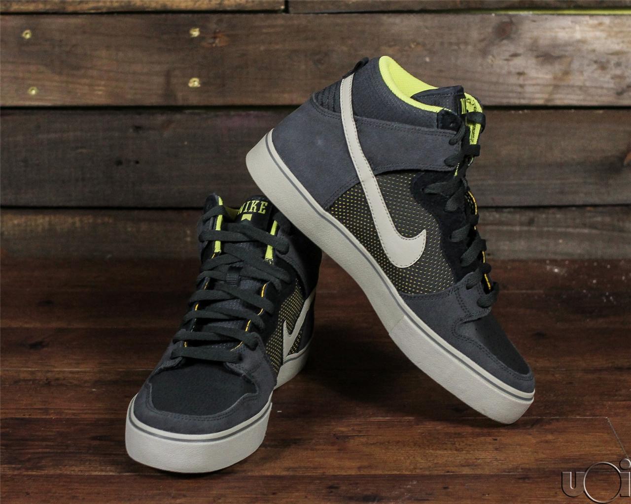 navy blue and lime green nikes