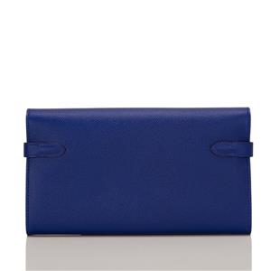 Hermes Blue Electric Epsom Kelly Longue Wallet | eBay