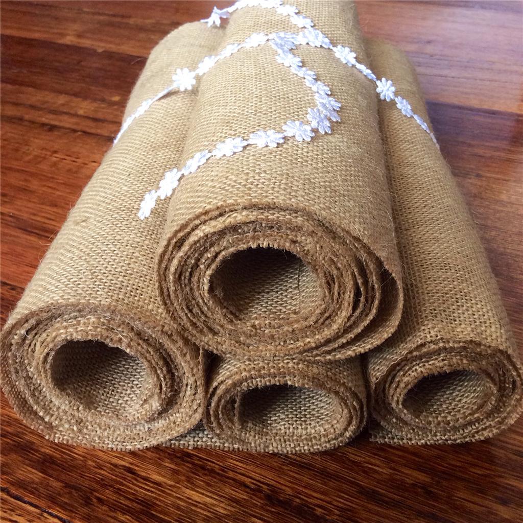 1mx30cmBurlapHessianTable RunnerDIYVintageRusticWeddingHome