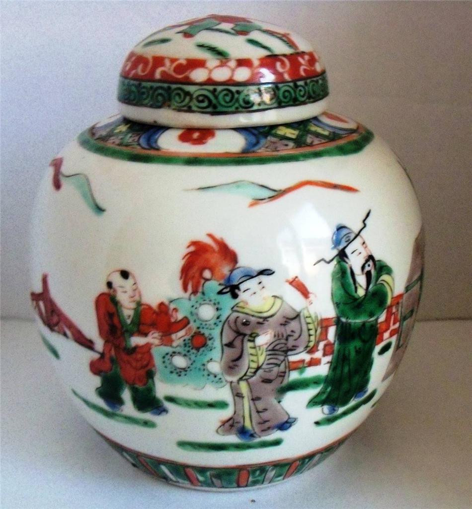 Chinese Polychrome Ginger Jar Yongzheng mark