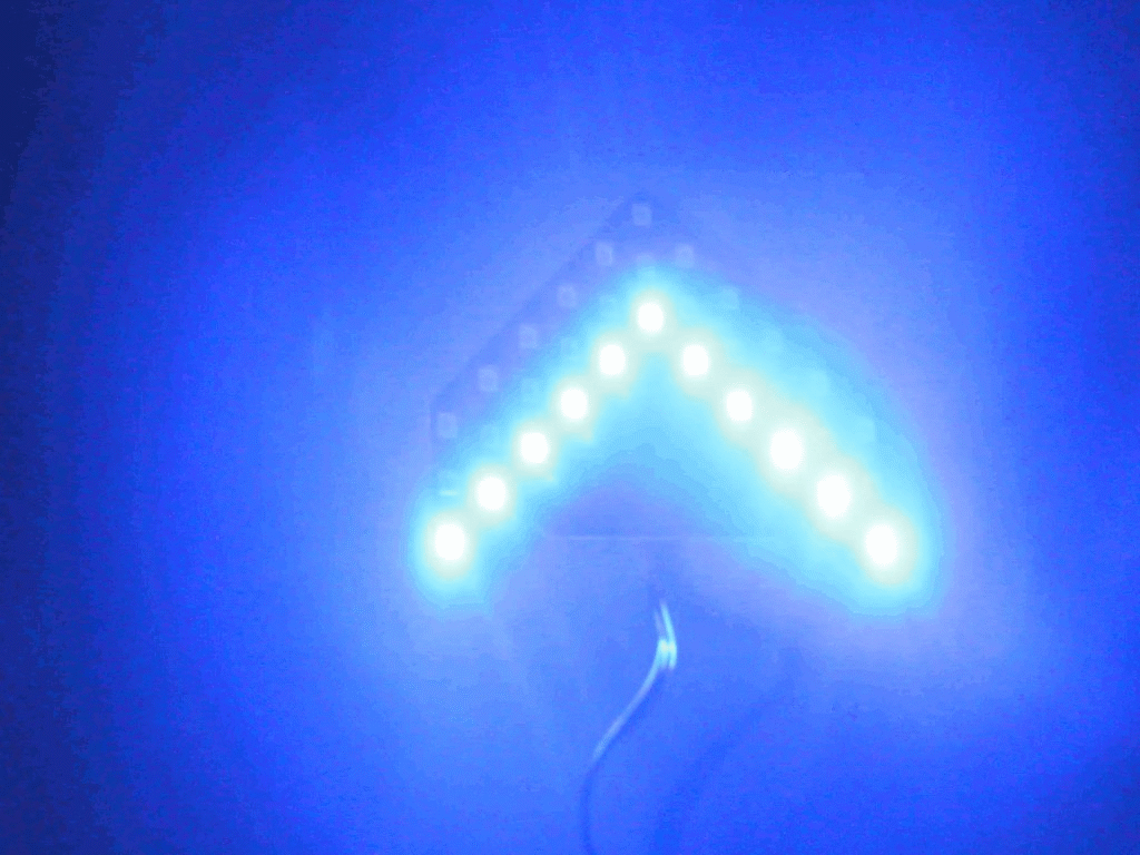 2xBlue 33LED Car Side Mirror Sequential LED Arrows light for Turn