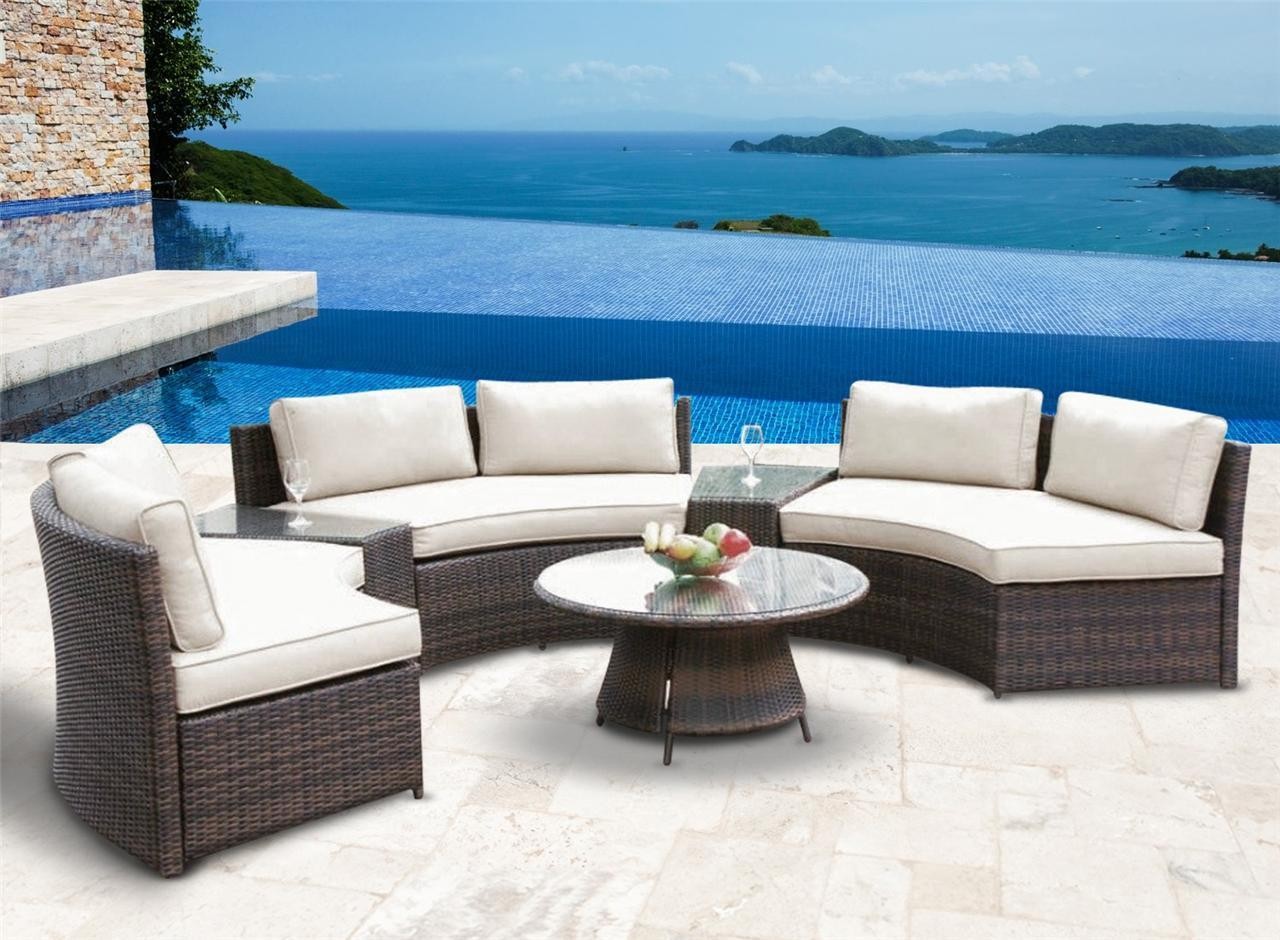 Kontiki Outdoor Set 10080954 Curved Bench Half Moon Sorrento Garden Sofa eBay