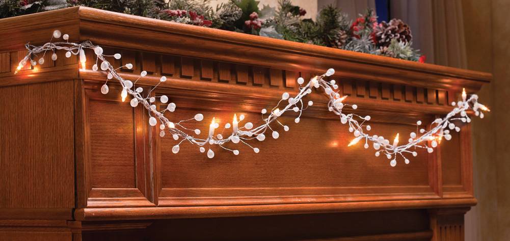 white lighted christmas bead garland indoor holiday decor white lighted christmas bead garland indoor holiday decor