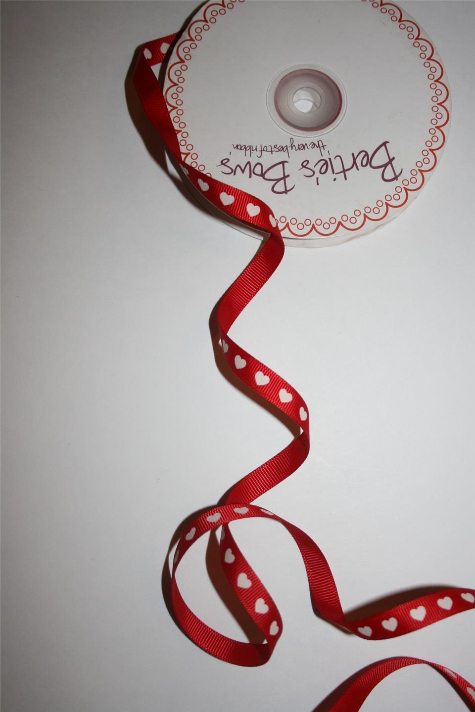 Lovely Berties Bows Little Hearts Ribbon-2 Metres - Picture 2 of 2