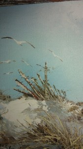 Original Signed H Gailey Oil Painting On Canvas Mini Seascape