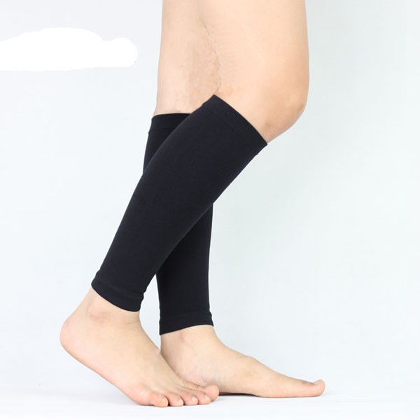 Pair Compression Leg Sleeves Tired Swelling Support Recovery Stretch