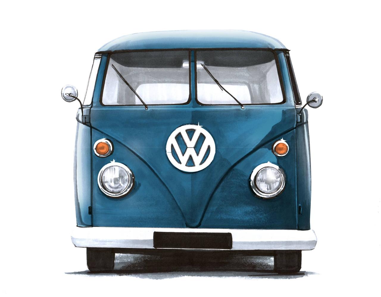 Greetings card VW Volkswagen Camper Beetle Van DIRECT FROM THE ARTIST Greetings card VW Volkswagen Camper Beetle Van DIRECT FROM THE ARTIST