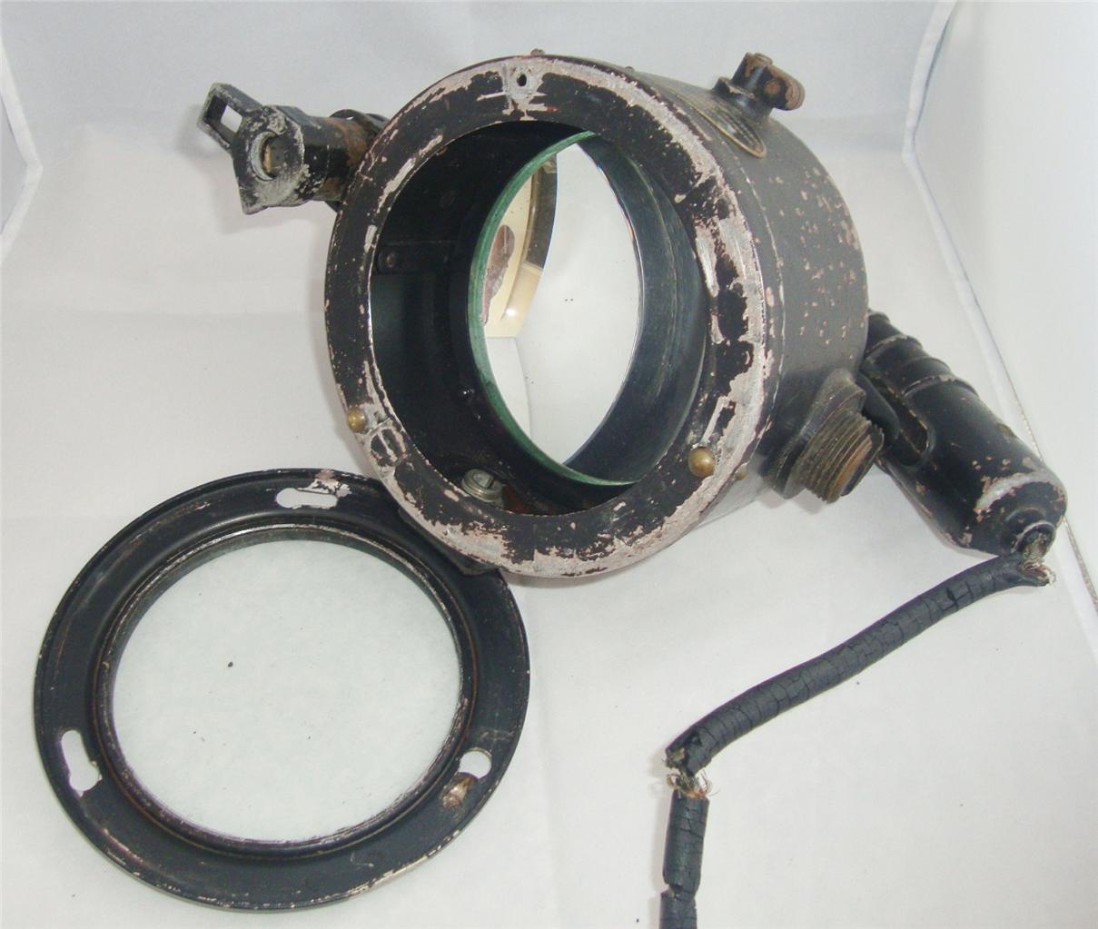 ww2 british royal navy hand held signal lamp dated 1941