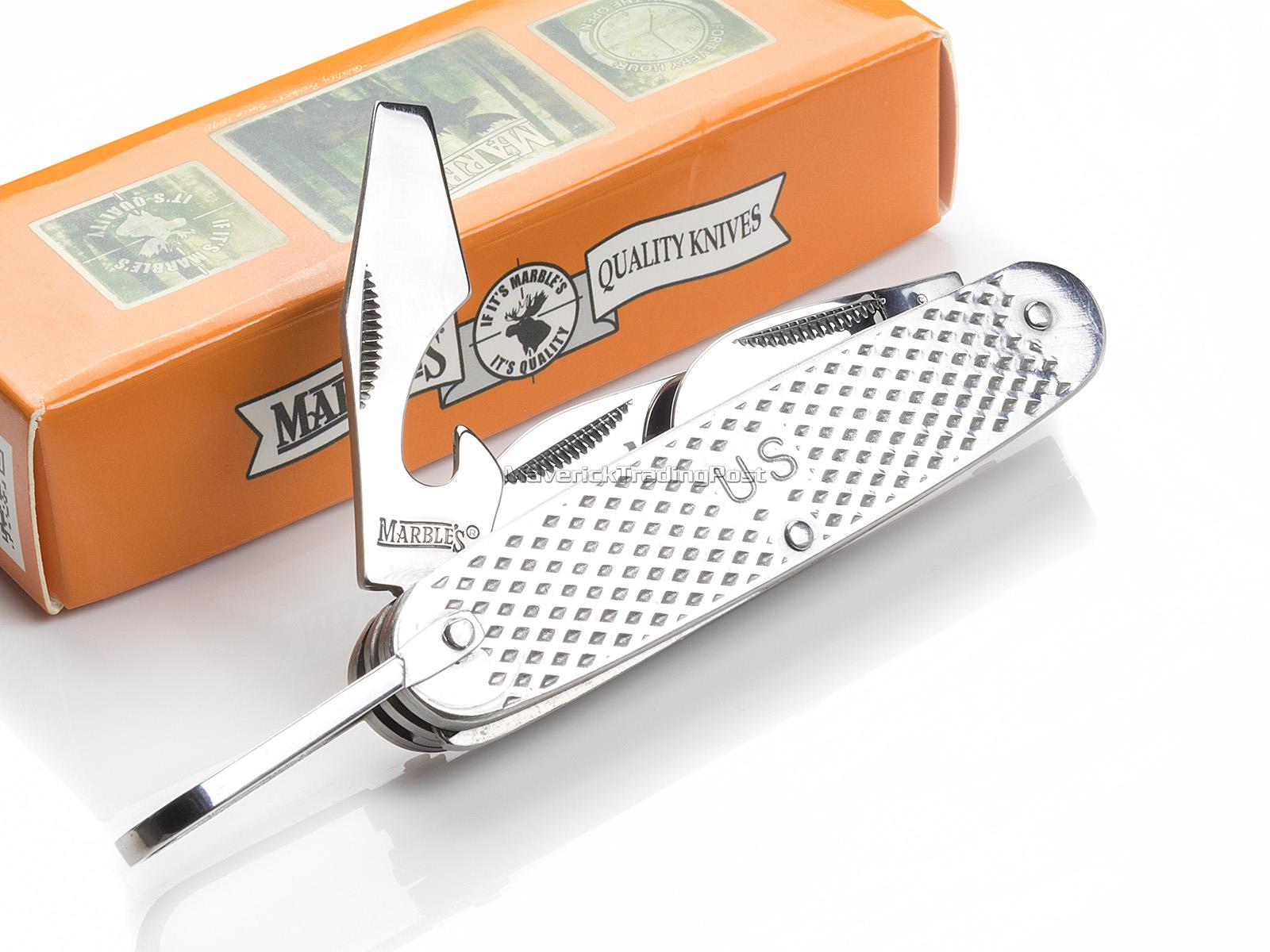 Marbles GI Utility Folding Pocket Knife MultiTool Bottle/Can Opener