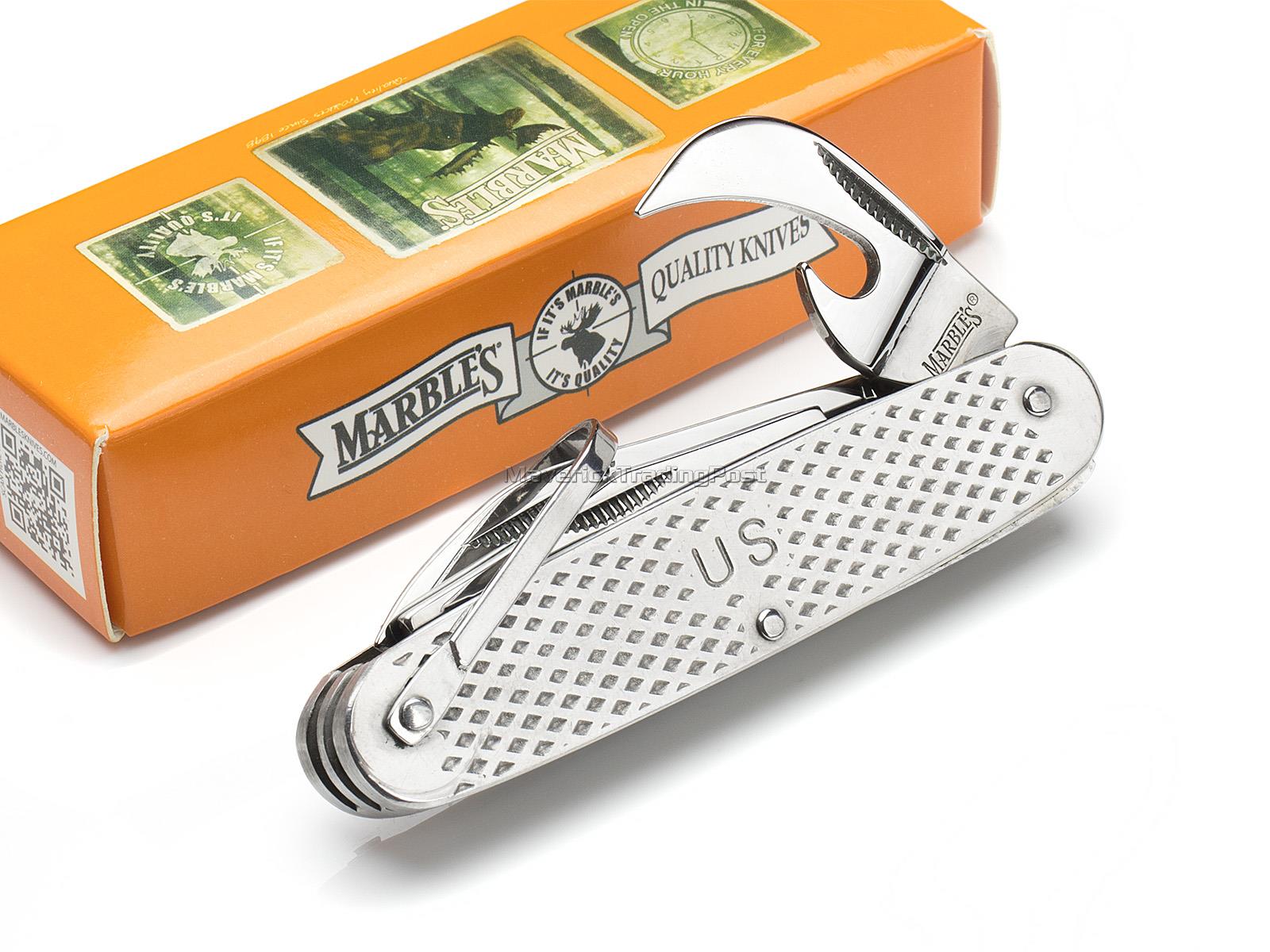 Marbles GI Utility Folding Pocket Knife MultiTool Bottle/Can Opener